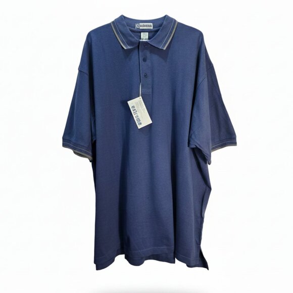 NWT | Men's Blue Short Sleeve Polo Shirt Collared Knit | 3XL - Picture 1 of 4